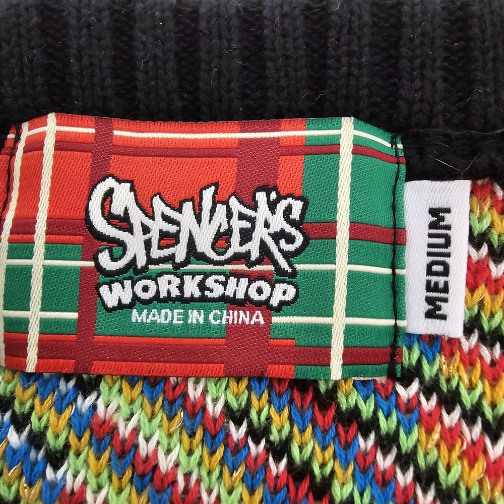 Spencer’s Workshop Light-Up LED Ugly Christmas Sweater M Merry F***ing X-Mas Fun - Picture 5 of 8